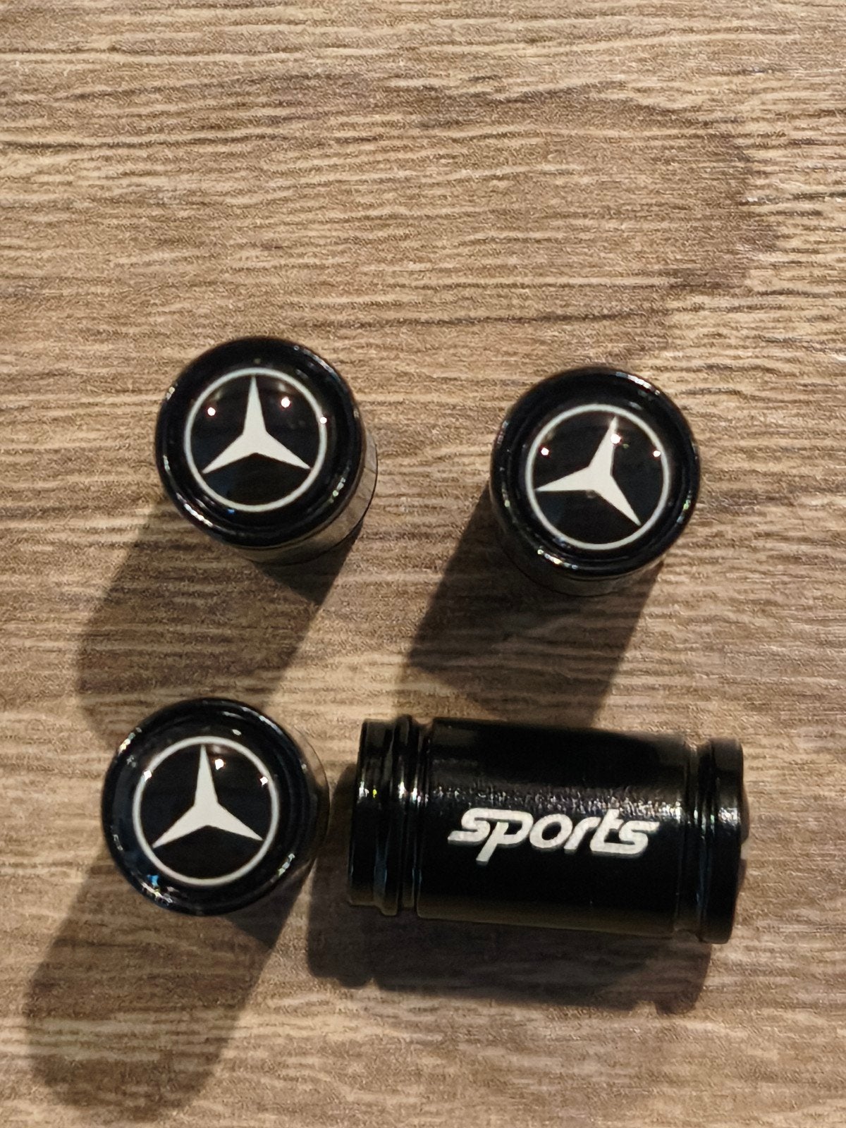 4 bouchons de valve Mercedes, noirs/livraison gratuite, Enlèvement ou Envoi