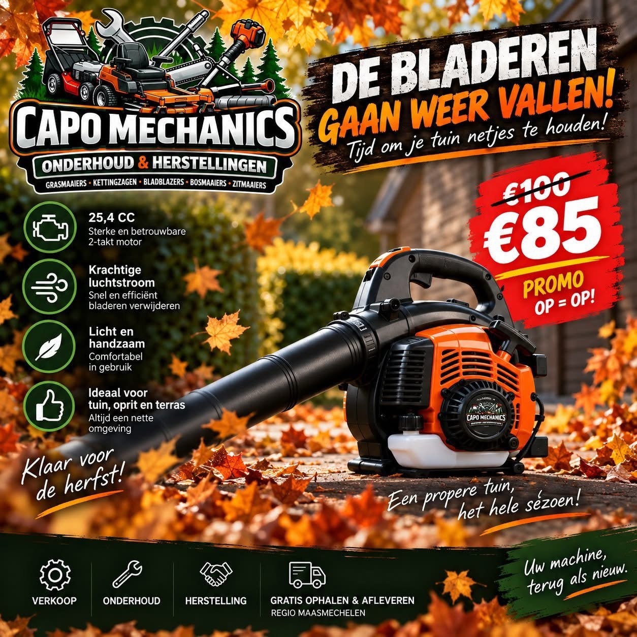 NIEUWE BLADBLAZER – ACTIE €85!, Tuin en Terras, Ophalen, Zo goed als nieuw
