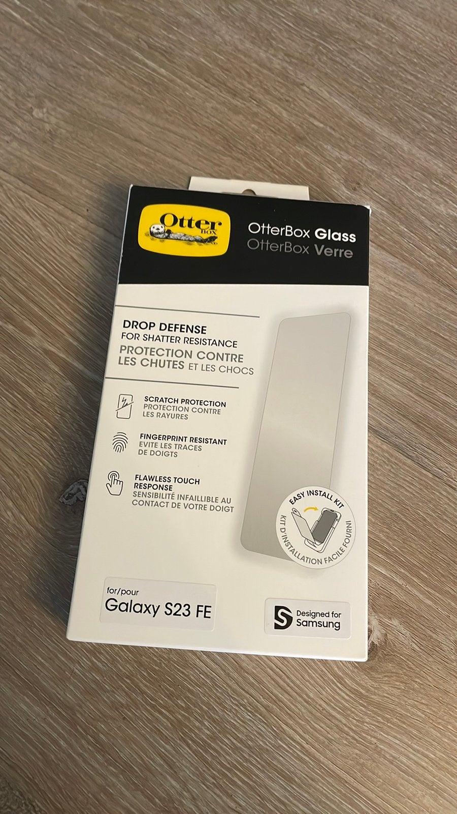 OtterBox Glass Screenprotector voor Samsung Galaxy S23 FE, Ophalen, Zo goed als nieuw