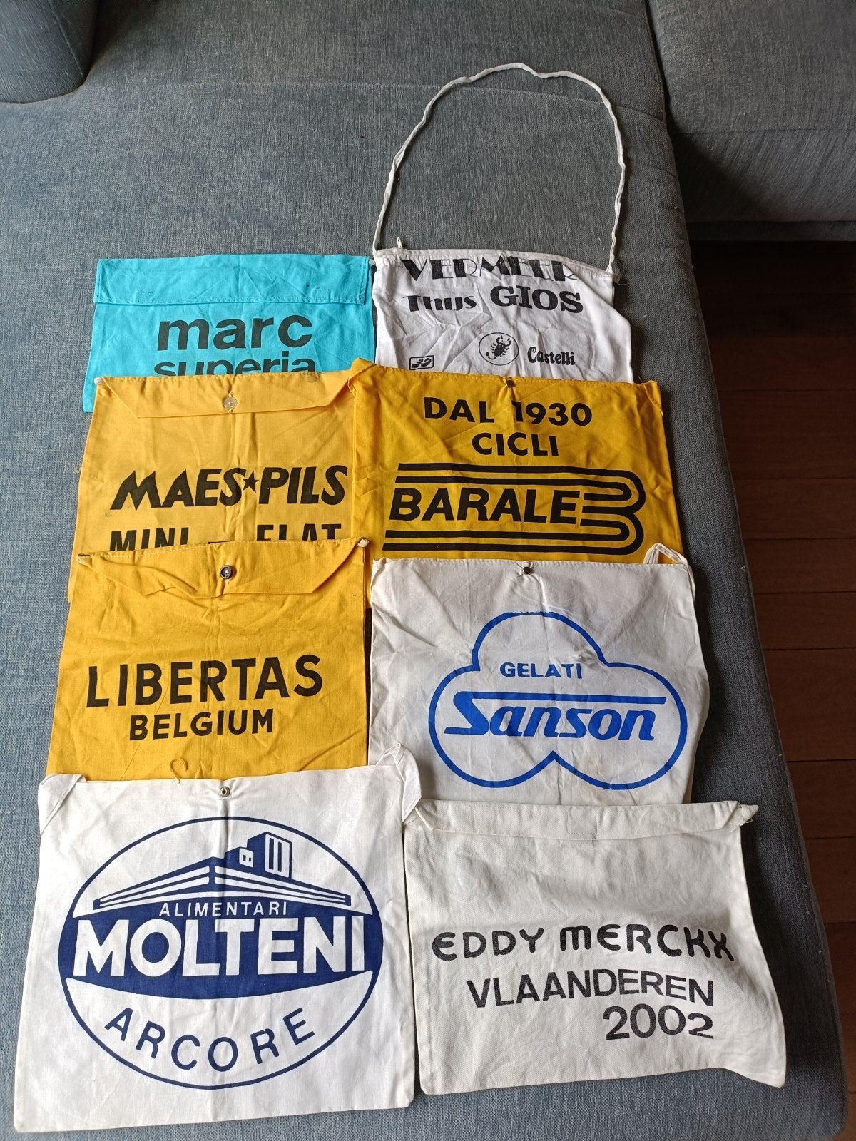 musettes of oude bevoorrading stadjes. Gios. Merckx. Molteni, Ophalen of Verzenden, Zo goed als nieuw, Gebruiksvoorwerp