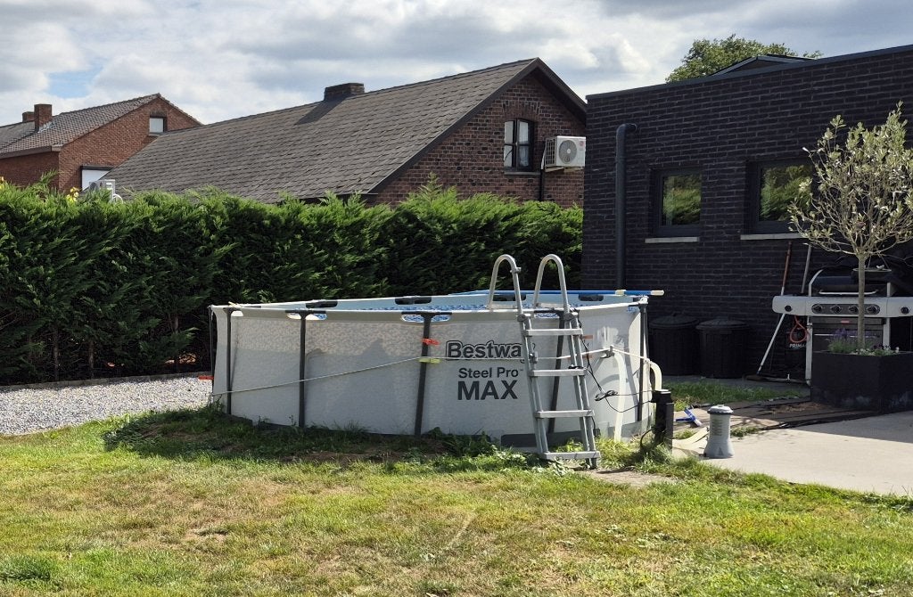 Bestway zwembad 366x122 Steel Pro Max, Gebruikt, Rond, 300 cm of meer, Opzetzwembad