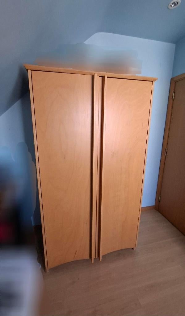 Functionele kleerkast, halkast of vestiairekast, Gebruikt, 150 tot 200 cm, Overige houtsoorten, 50 tot 75 cm