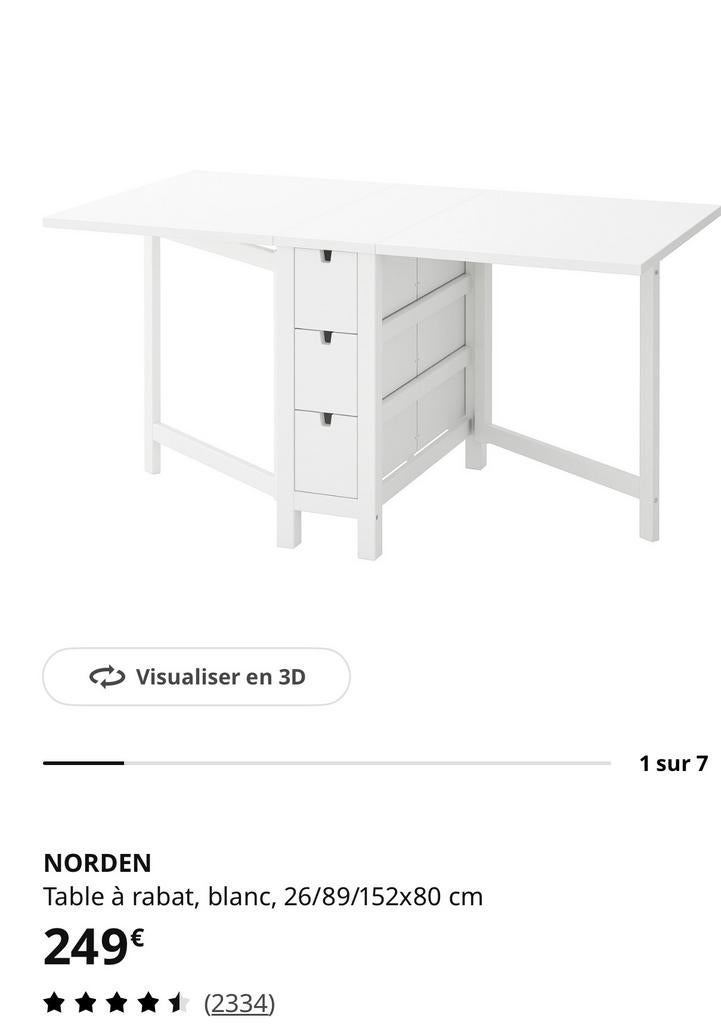 Table, Enlèvement, Comme neuf