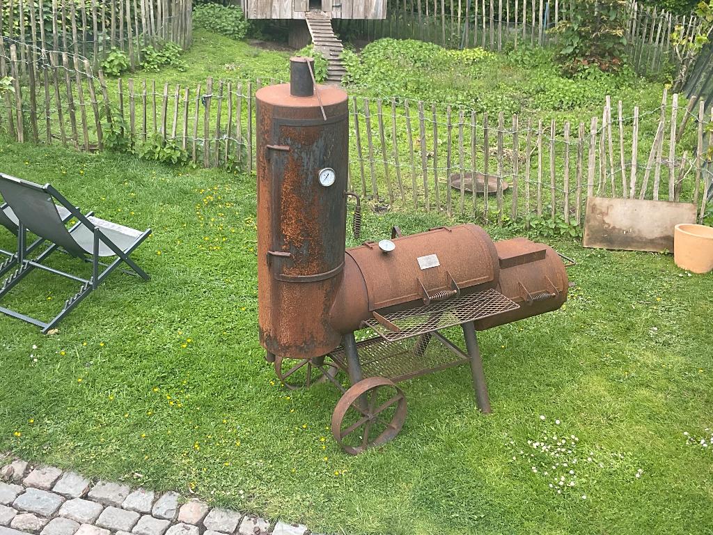 Oklahoma BBQ, Tuin en Terras, Houtskoolbarbecues, Ophalen, Gebruikt, Oklahoma