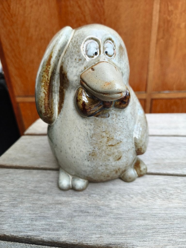 Vintage studio-keramiek eigenzinnige pinguïn met strikje, Enlèvement ou Envoi
