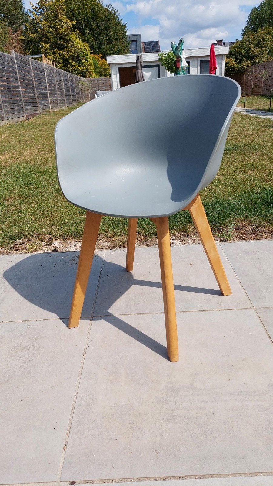 Kuipstoel, Huis en Inrichting, Ophalen, Grijs, Hout, Vijf, Zes of meer stoelen