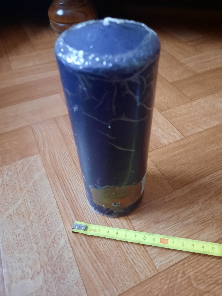 nieuwe blauwe cylinder kaars, 20 cm, Huis en Inrichting, Ophalen of Verzenden, Nieuw, Kaars