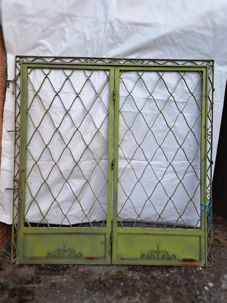 Ijzeren poort, Tuin en Terras, Ophalen, Gebruikt, 150 tot 200 cm, Draaipoort