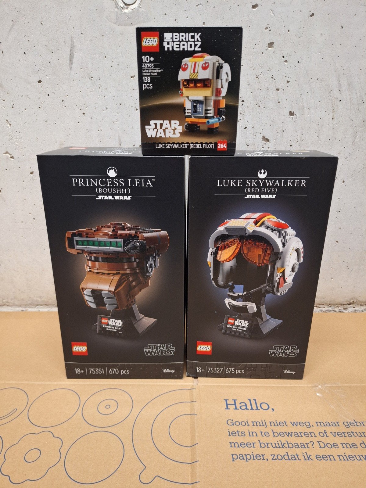 75327 & 75351 & 40795 lego star wars helmet collectie + bric, Kinderen en Baby's, Speelgoed | Duplo en Lego, Star Wars, Lego, Nieuw