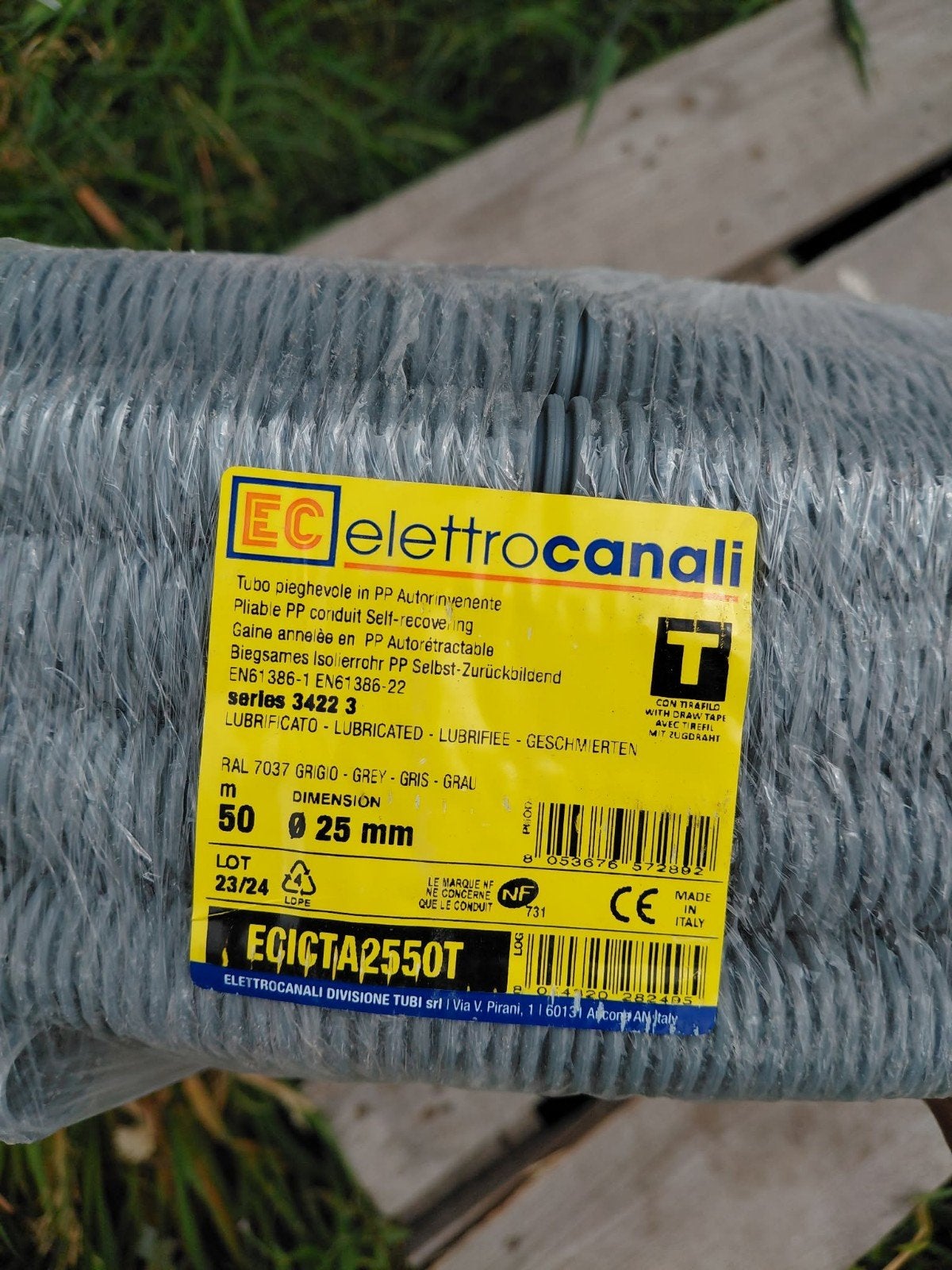 Flexibele elektriciteitsbuis 25 mm – nieuw, Tuin en Terras, Gaas en Draad, Ophalen