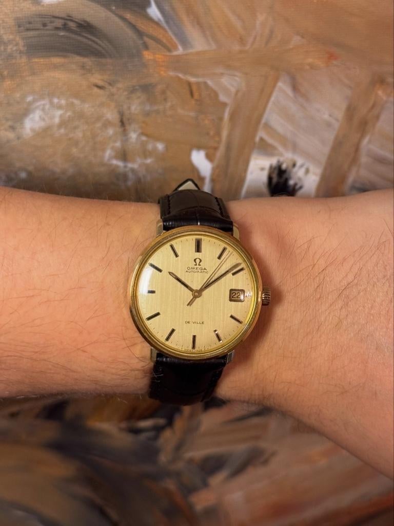 Omega De Ville REF 166.033, Montre-bracelet, Enlèvement ou Envoi, Cuir, Acier