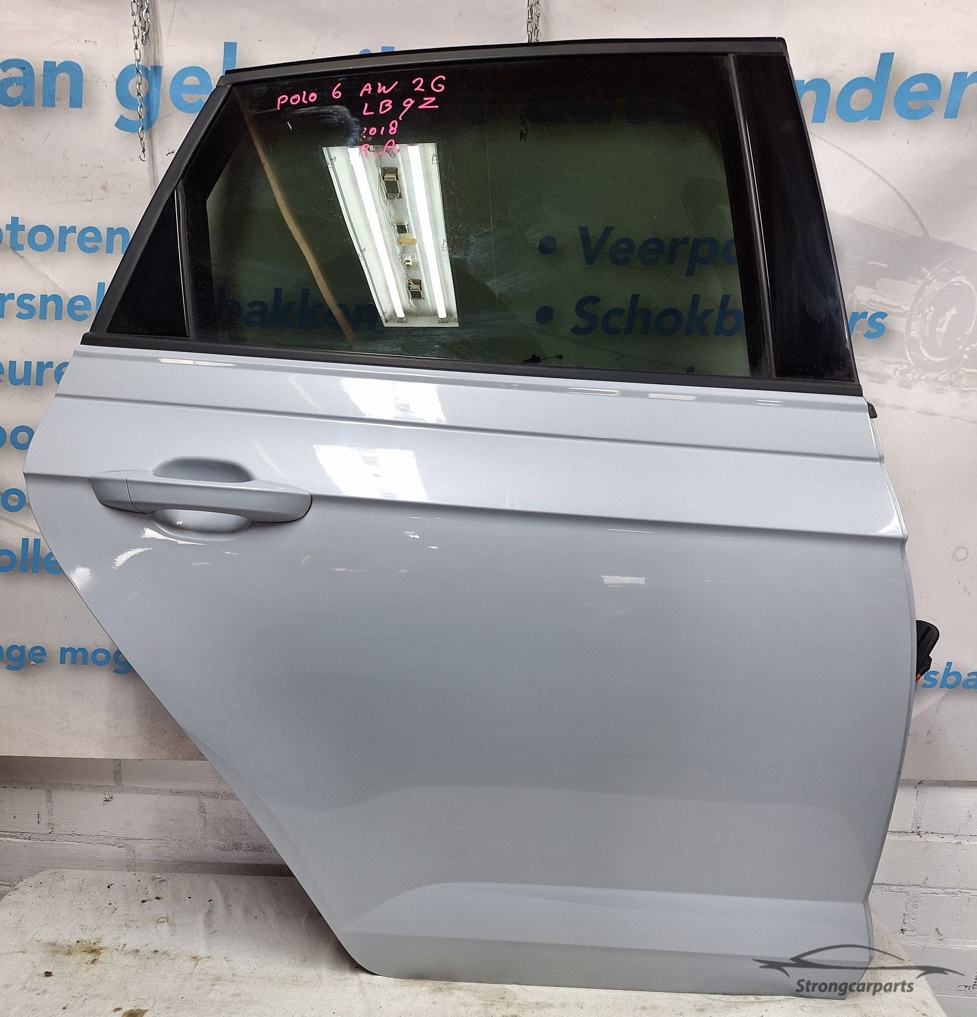 Deur Portier VW Polo 6 AW 2G rechts achter topstaat LB9Z, Gebruikt, -, -, Ophalen of Verzenden