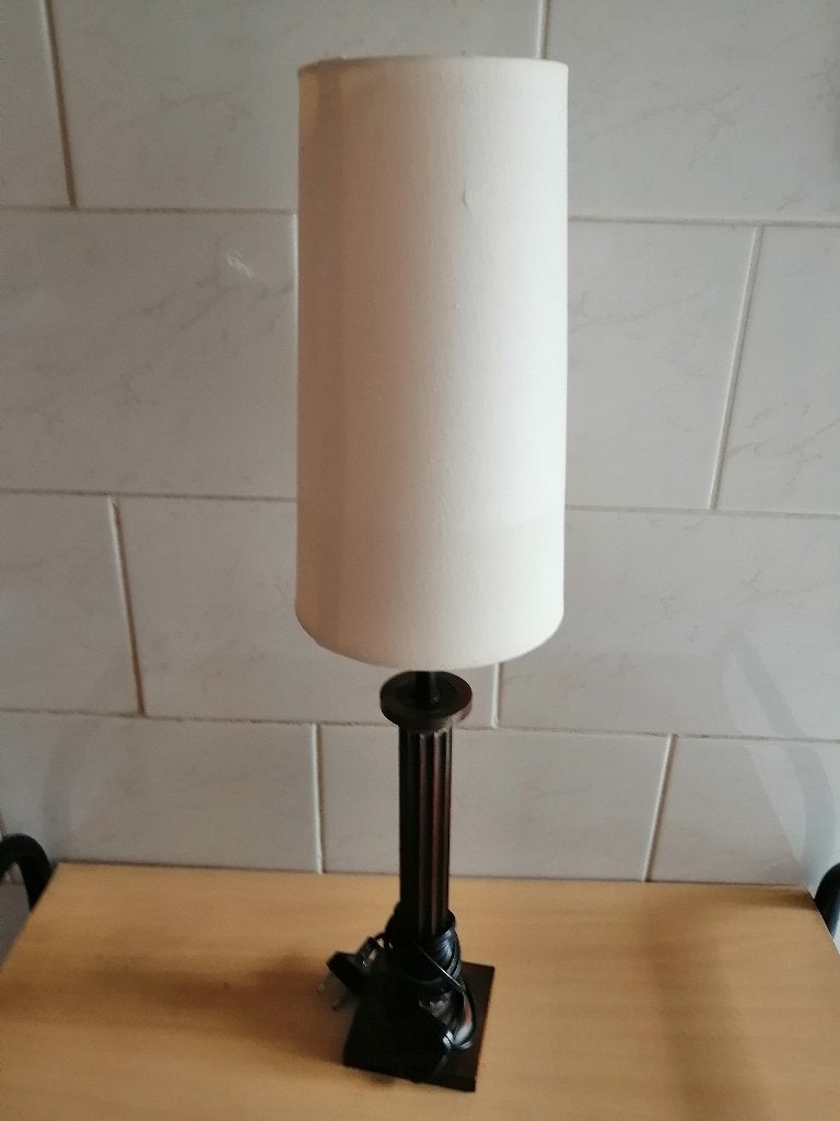 Lampe à poser colonne en bois, Maison & Meubles, Enlèvement ou Envoi, Bois
