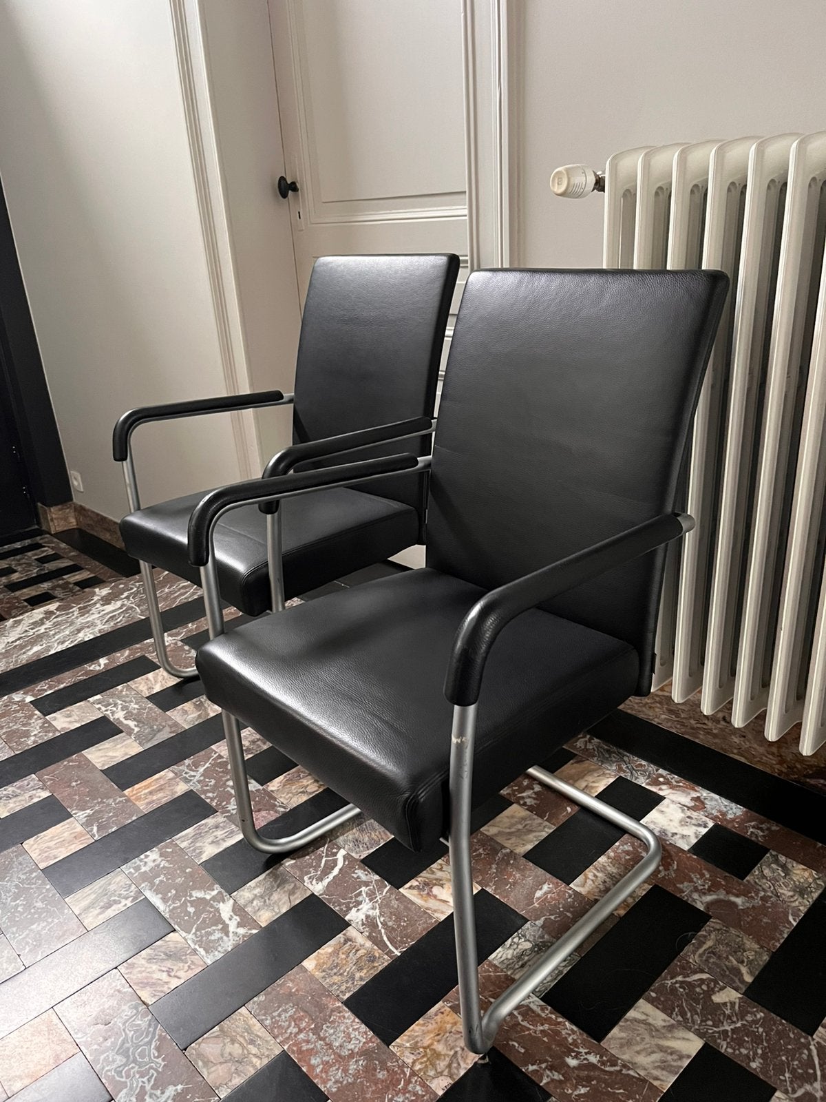 Lot de 2 chaises de conference Walter Knoll, Enlèvement, Comme neuf, Cuir