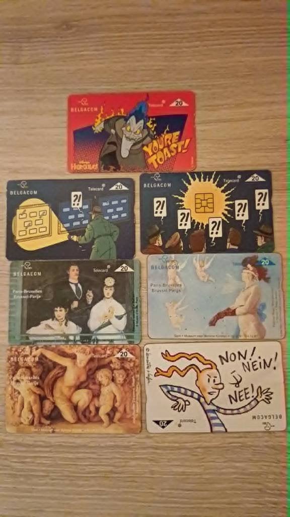 Lot de 7 télécartes de collection Belgacom vintage – Disney, Collections, Cartes de téléphone, Envoi