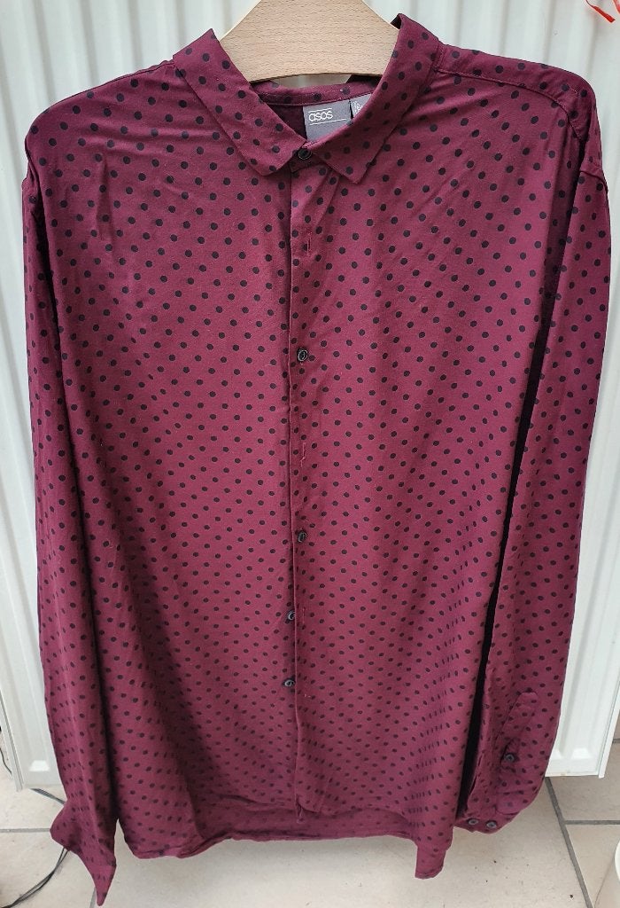 Extra lang hemd van Asos maat XL, Enlèvement ou Envoi, Porté, Asos, Tour de cou 43/44 (XL)