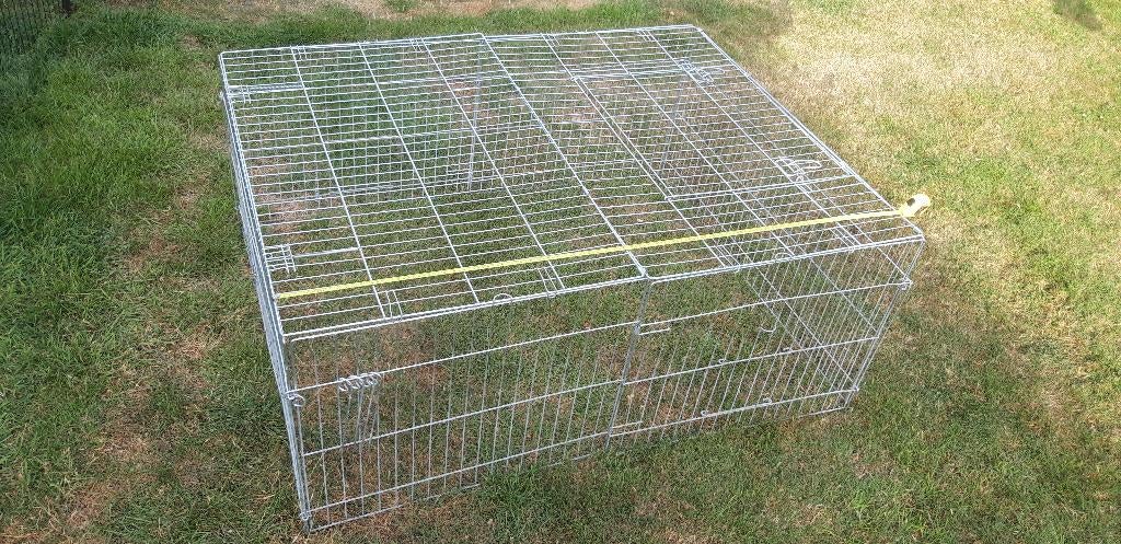 Gesloten galvanisé draadkooi kleine huisdieren + PVC hokje, Cage, Cobaye, Enlèvement, Utilisé