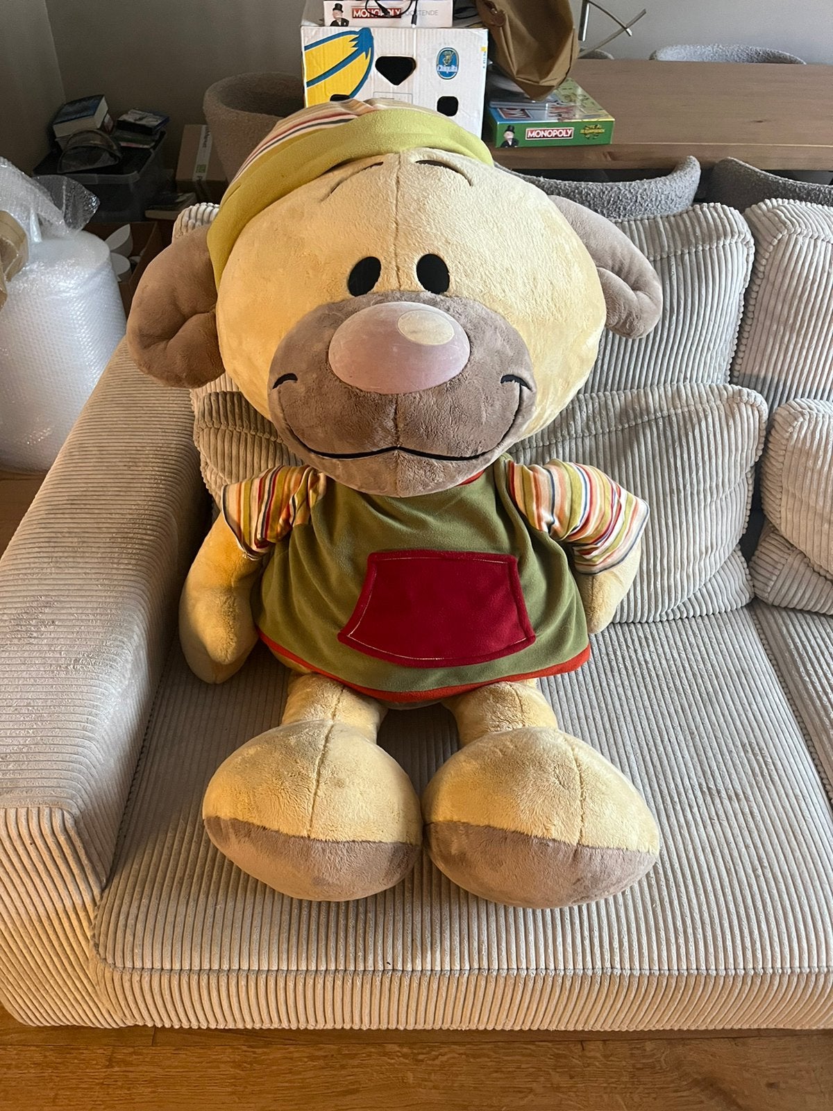 Diddl en peluche Pimboli grandeur nature, Brun, Enlèvement ou Envoi, Autres marques, Grand (plus de 80 cm)
