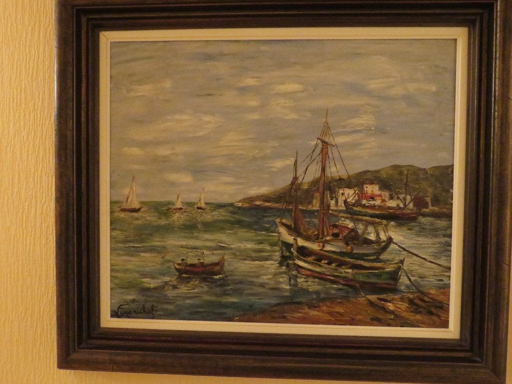 Schilderij oude haven, Ophalen, Schilderij