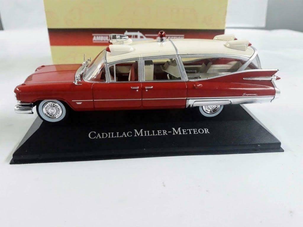 CADILLAC Meteor Ambulance 1959 1/43 IXO UH NEUVE+BOITE, Hobby & Loisirs créatifs, Enlèvement, Neuf, Voiture, Universal Hobbies