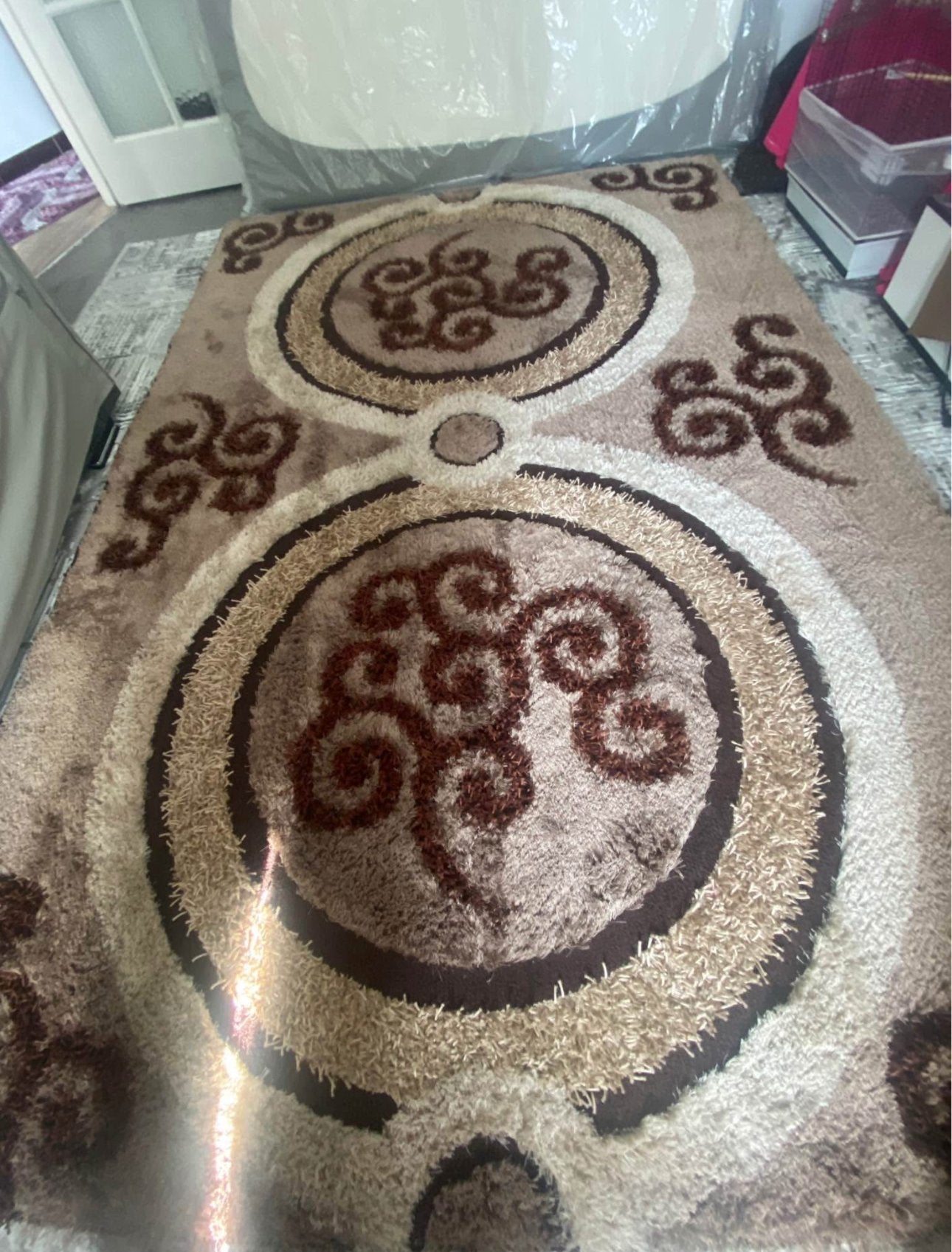 tapis, Maison & Meubles, Ameublement | Tapis & Moquettes, 200 cm ou plus, 200 cm ou plus, Carré, Brun