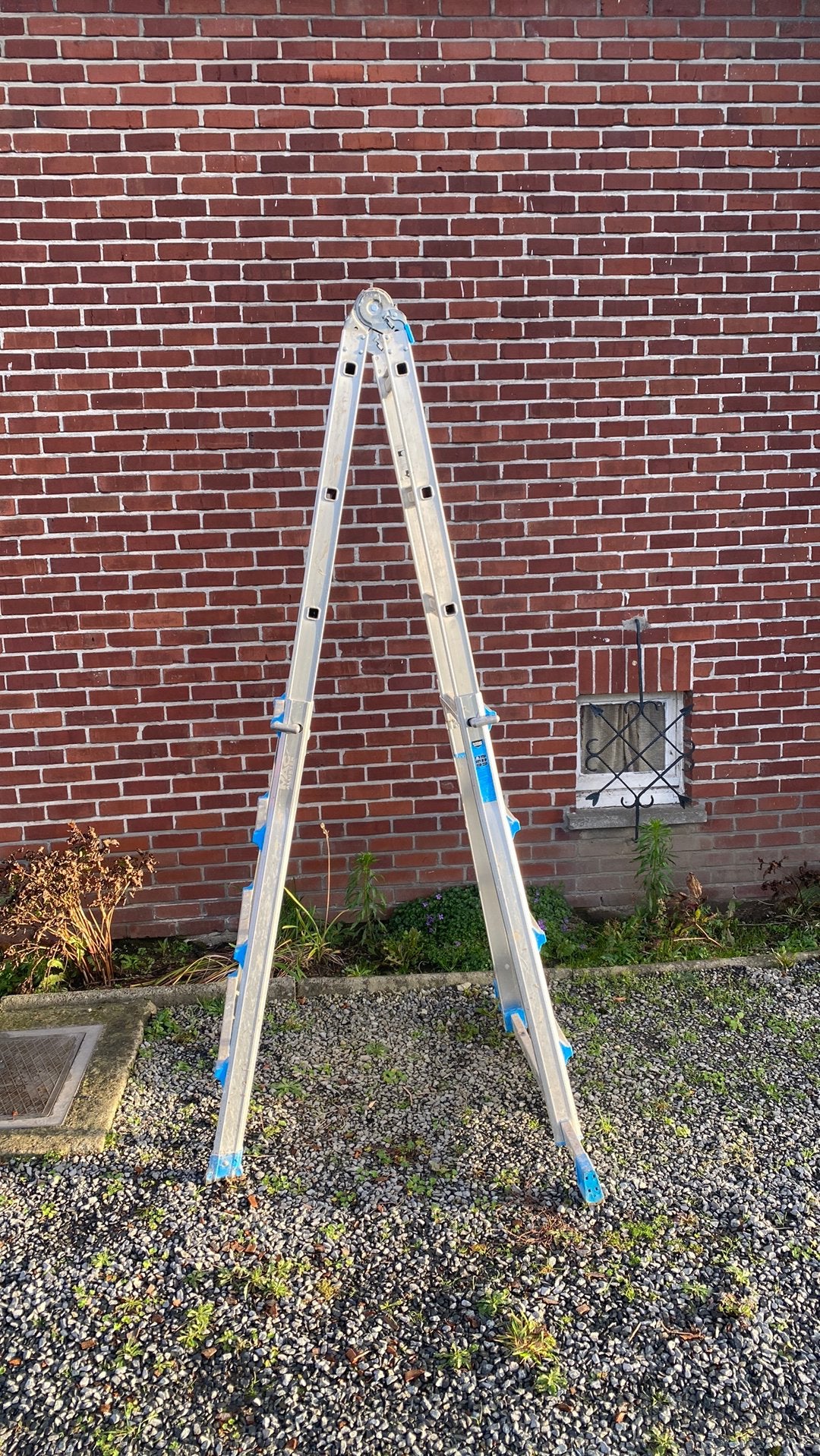 Reformladder 2x7 treden telescoop, Doe-het-zelf en Bouw, Ophalen, Gebruikt, Ladder, 4 meter of meer