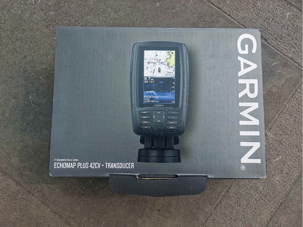 Garmin ECHOMAP Plus 42CV –met transducer & Benelux-kaart, Ophalen of Verzenden, Zo goed als nieuw, Gps of Kompas