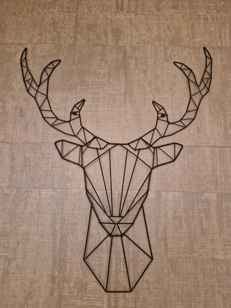 Wanddecoratie Hert 65x80cm, Huis en Inrichting, Ophalen