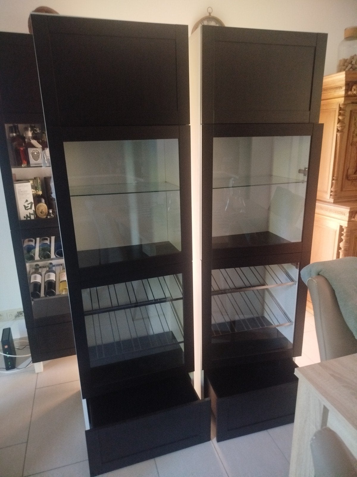 Deux vitrine ikea, Maison & Meubles, Verre