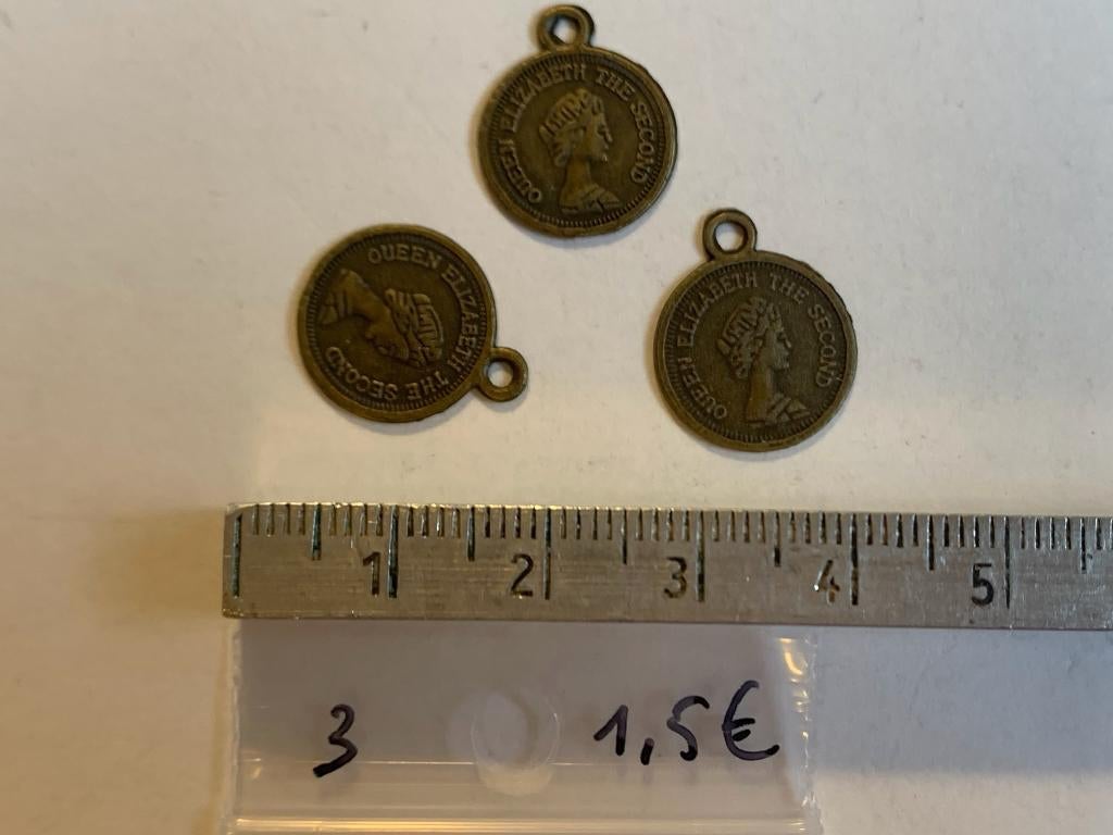 3 bedels muntstuk, Enlèvement ou Envoi, Neuf, Bracelet à breloques