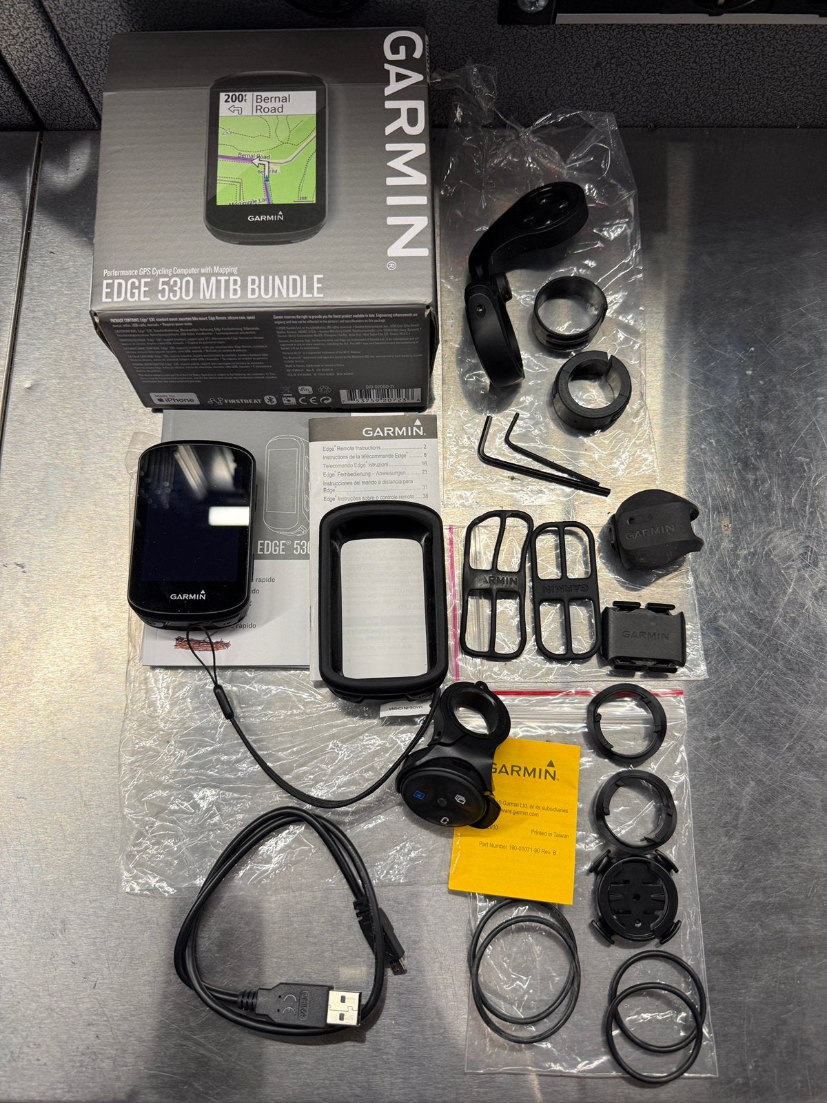 Garmin Edge 530 MTB bundle, Fietsen en Brommers, Fietsaccessoires | Fietscomputers, Zo goed als nieuw, Cadanssensor, Draadloos