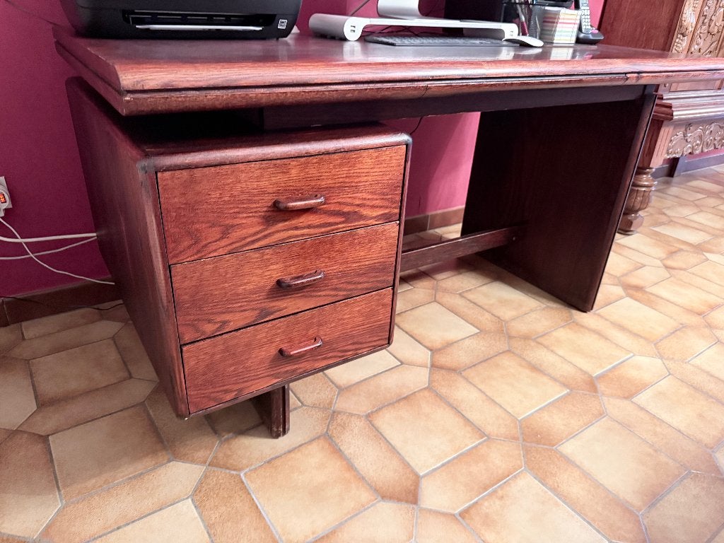 Mid-century directiebureau jaren 60 – dubbelzijdig 150 cm, Ophalen