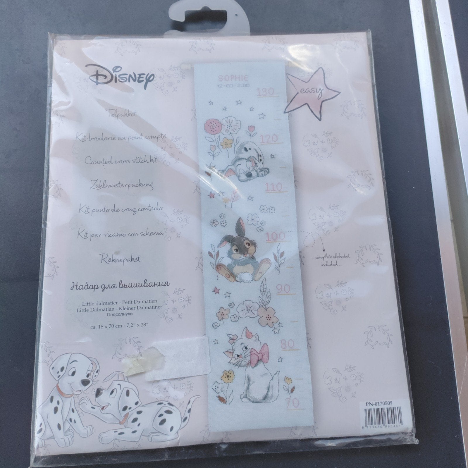 disney telpakket groeimeter vervaco, Hobby en Vrije tijd, Ophalen, Nieuw, Handborduren, Borduurpakket