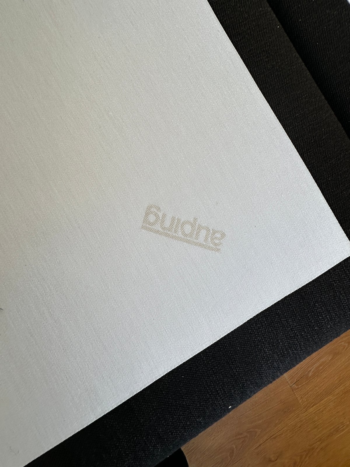 Auping boxspring 180x200 bruine stof, Brun, Enlèvement, Utilisé, 180 cm