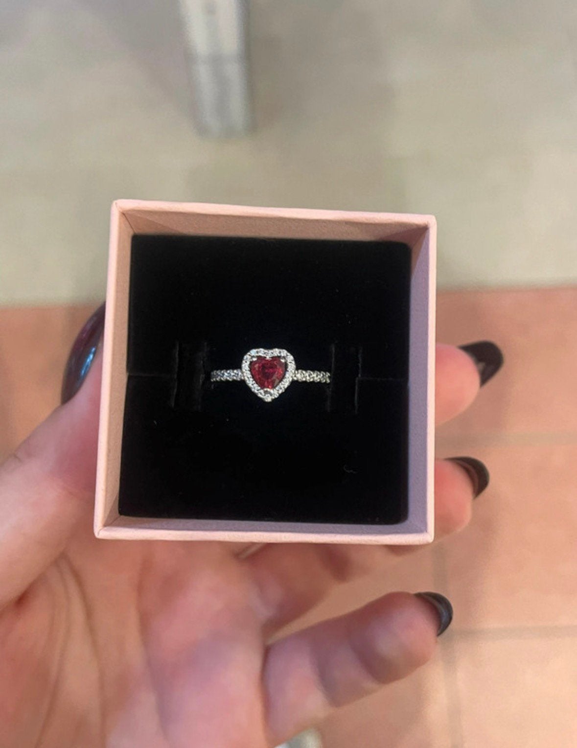 Pandora zilver hartje ring, Gebruikt, 20 of groter, Ophalen of Verzenden, Dame