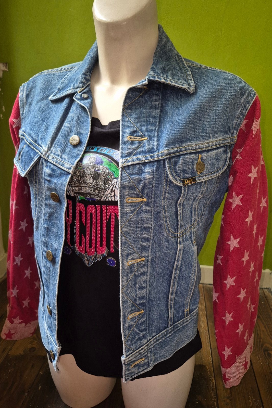 Jeansjasje vintage Lee maat s, Kleding | Dames, Ophalen of Verzenden, Maat 36 (S)