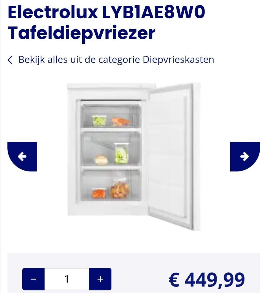 Gloednieuwe diepvries, Electroménager, Congélateurs, Neuf, Congélateur, Enlèvement ou Envoi, 60 à 90 cm