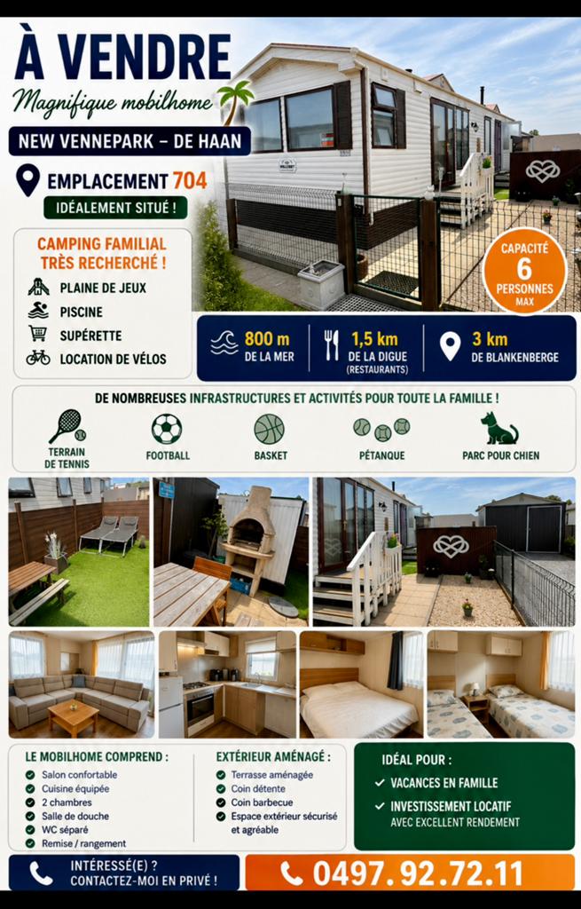 Mobilhome /caravane, Immo, Huizen en Appartementen te koop