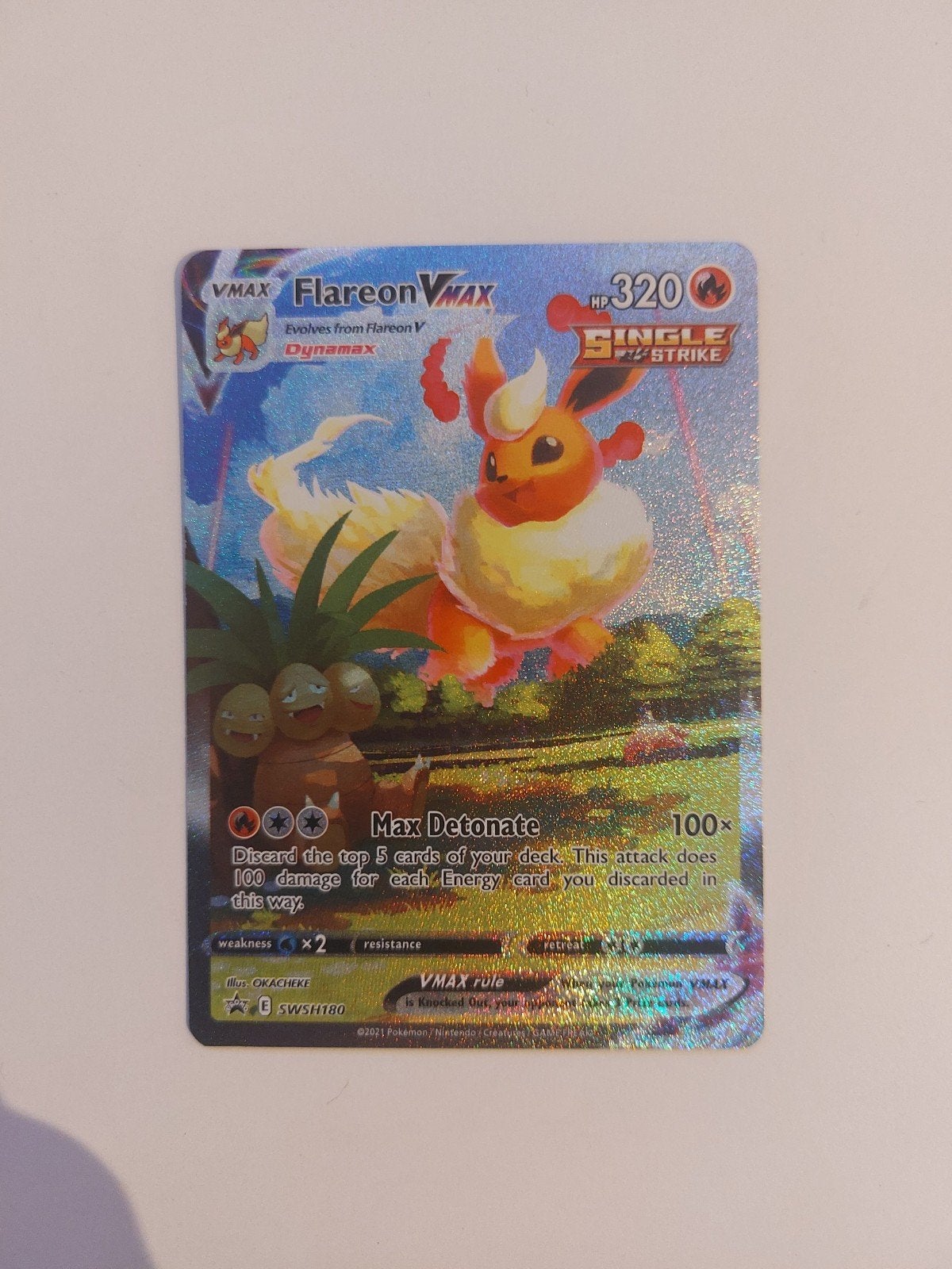 Flareon Vmax (SWSH 180), Enlèvement