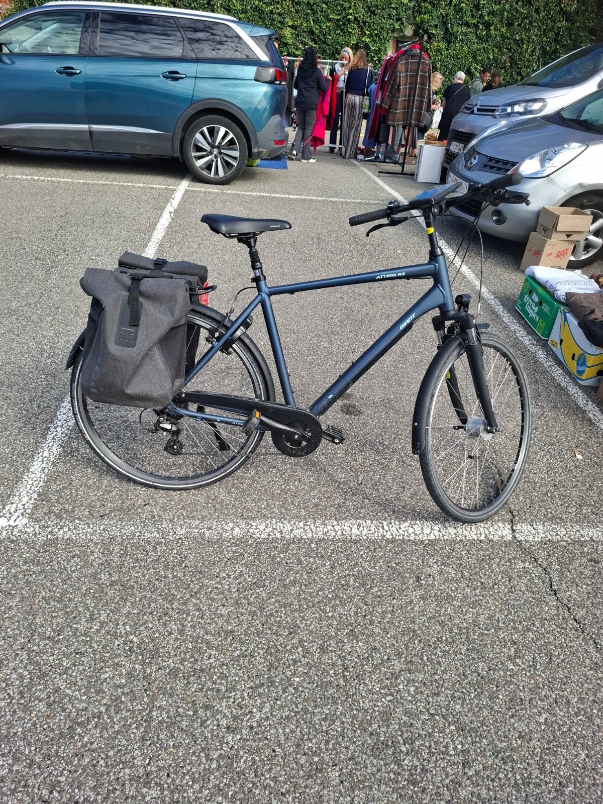 goed onderhouden giant herenfiets, Ophalen, Gebruikt, Velgrem, Versnellingen