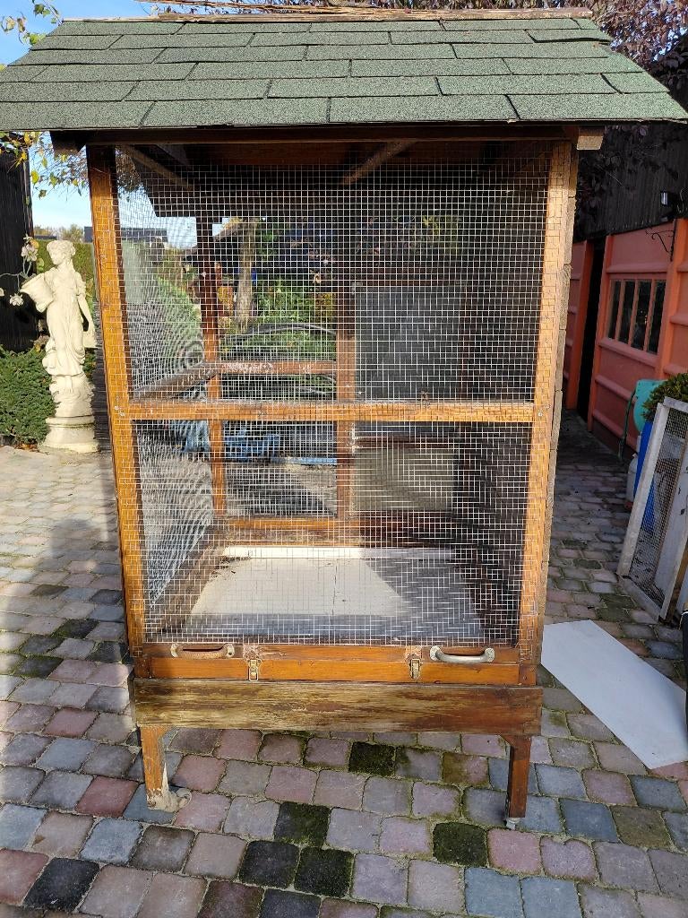 Grote houten voliere, Dieren en Toebehoren, Vogels | Hokken en Kooien, Ophalen of Verzenden