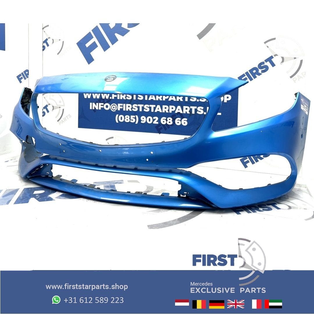 W176 BUMPER FACELIFT AMG VOORBUMPER BLAUW ZWART WIT GRIJS GR, Gebruikt, -, Voor, Ophalen of Verzenden