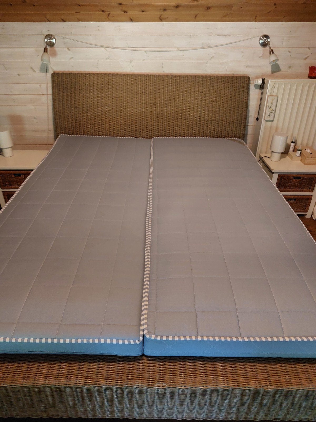 Volledig rieten bed, Huis en Inrichting, Slaapkamer | Bedden