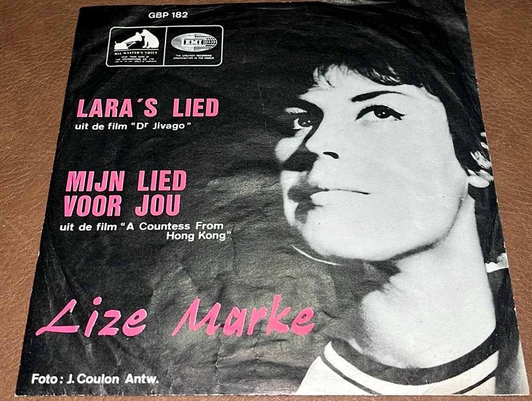 Lize Marke ‎– Lara's Lied - 7” vinyl single - BE 1967, Enlèvement ou Envoi, Utilisé