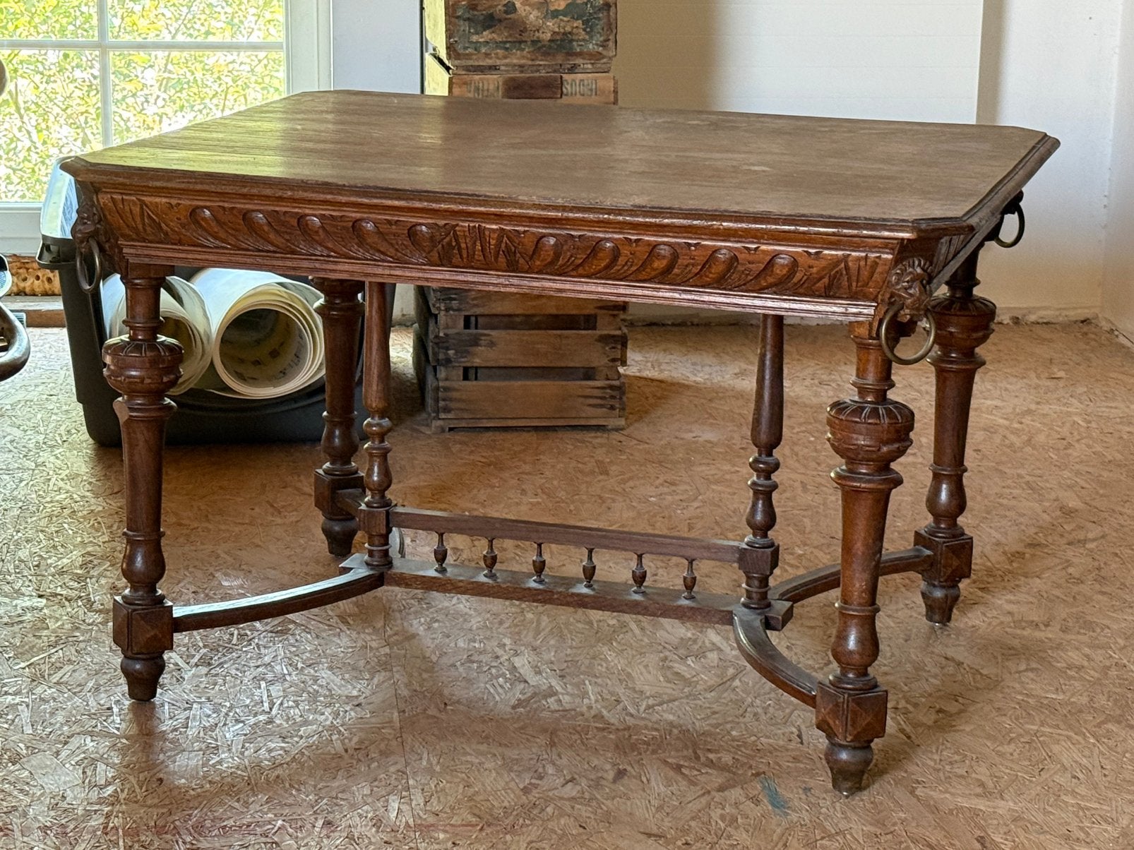 Antieke Mechelse houten tafel, Antiek en Kunst, Ophalen