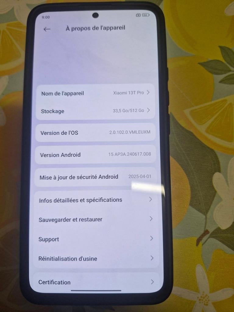 Xiaomi 13tpro, Enlèvement