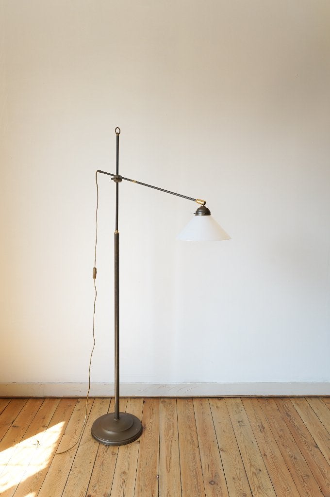 vintage leeslamp, Ophalen, Gebruikt, Vintage, Glas