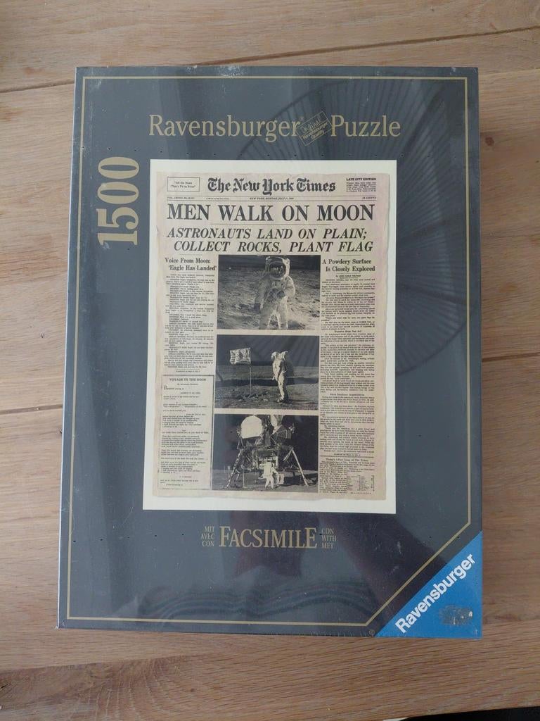 Ravensburger puzzel 1500 stukjes – Maanlanding (1969), Ophalen of Verzenden