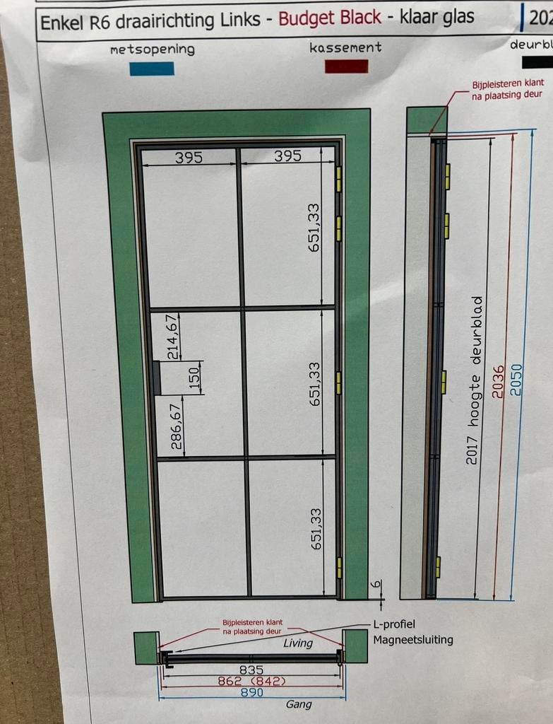 Stalen binnendeur, Doe-het-zelf en Bouw, Ophalen, Zo goed als nieuw