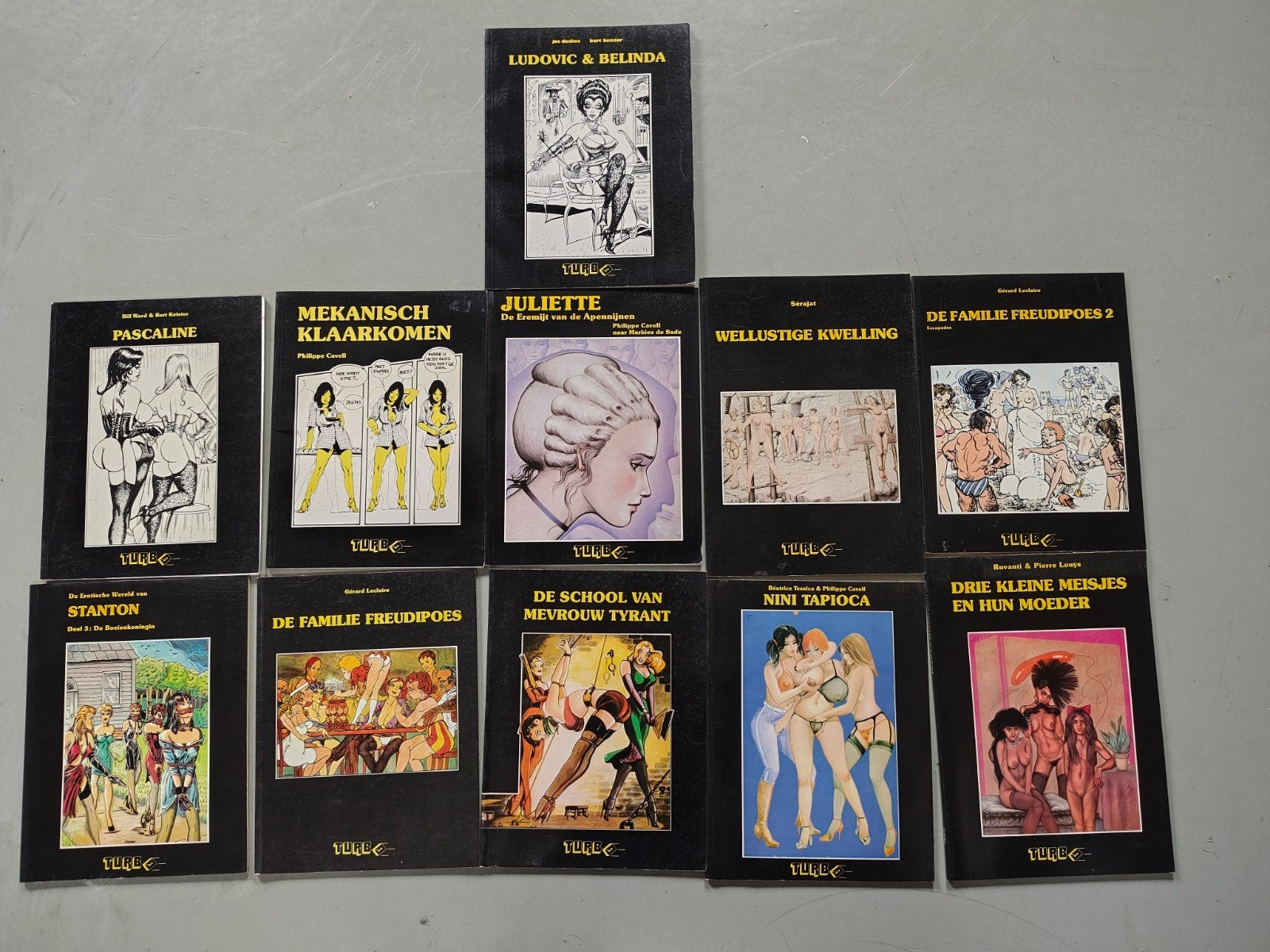 Erotische strips Turbo uitgaven, Ophalen